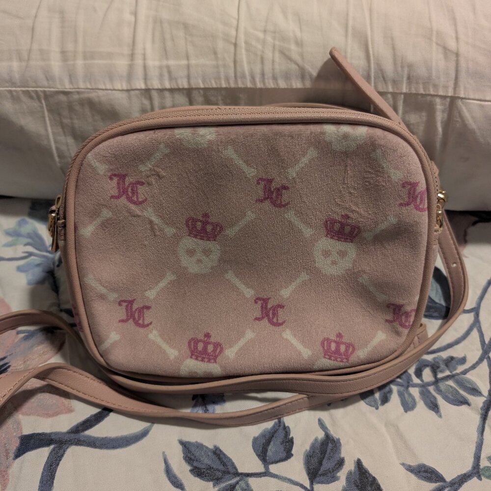 Juicy Couture Pink Skull Crossbody Bag *Missing Coin Purse*